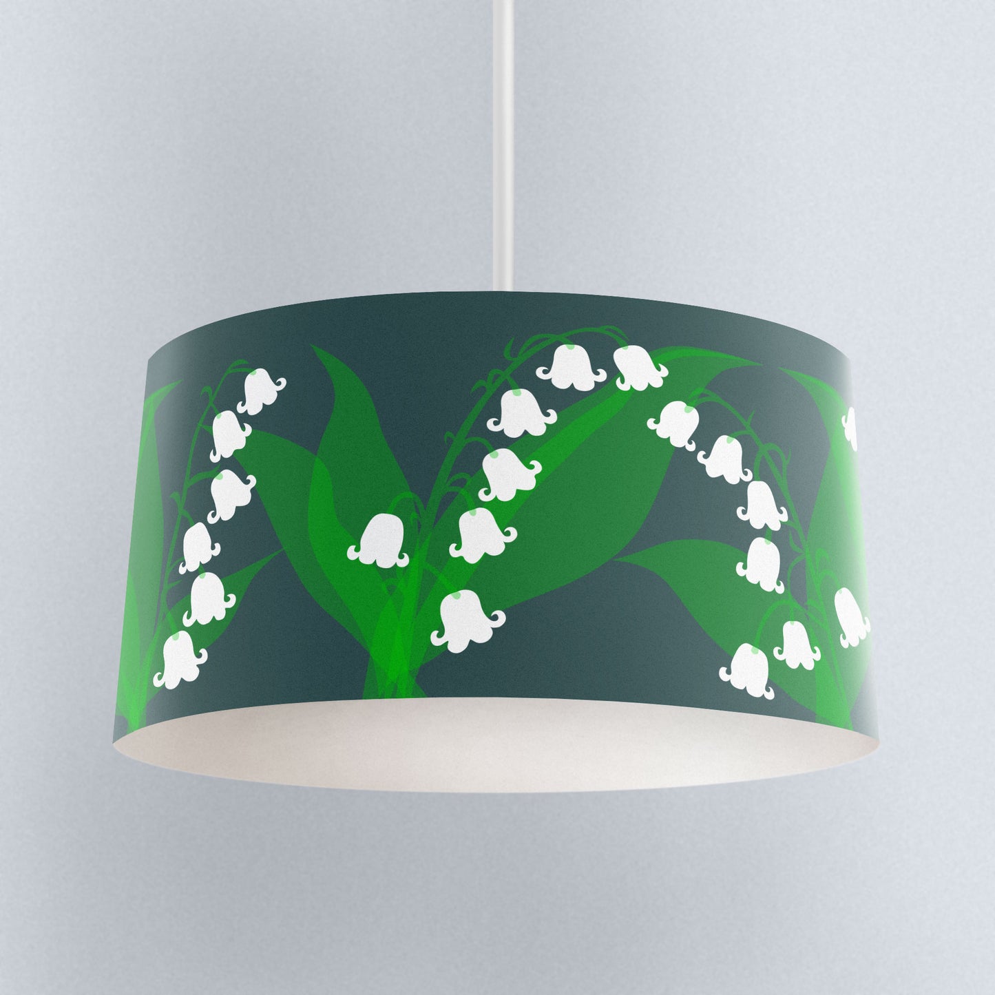 Lily of the Valley Grey Lampshade