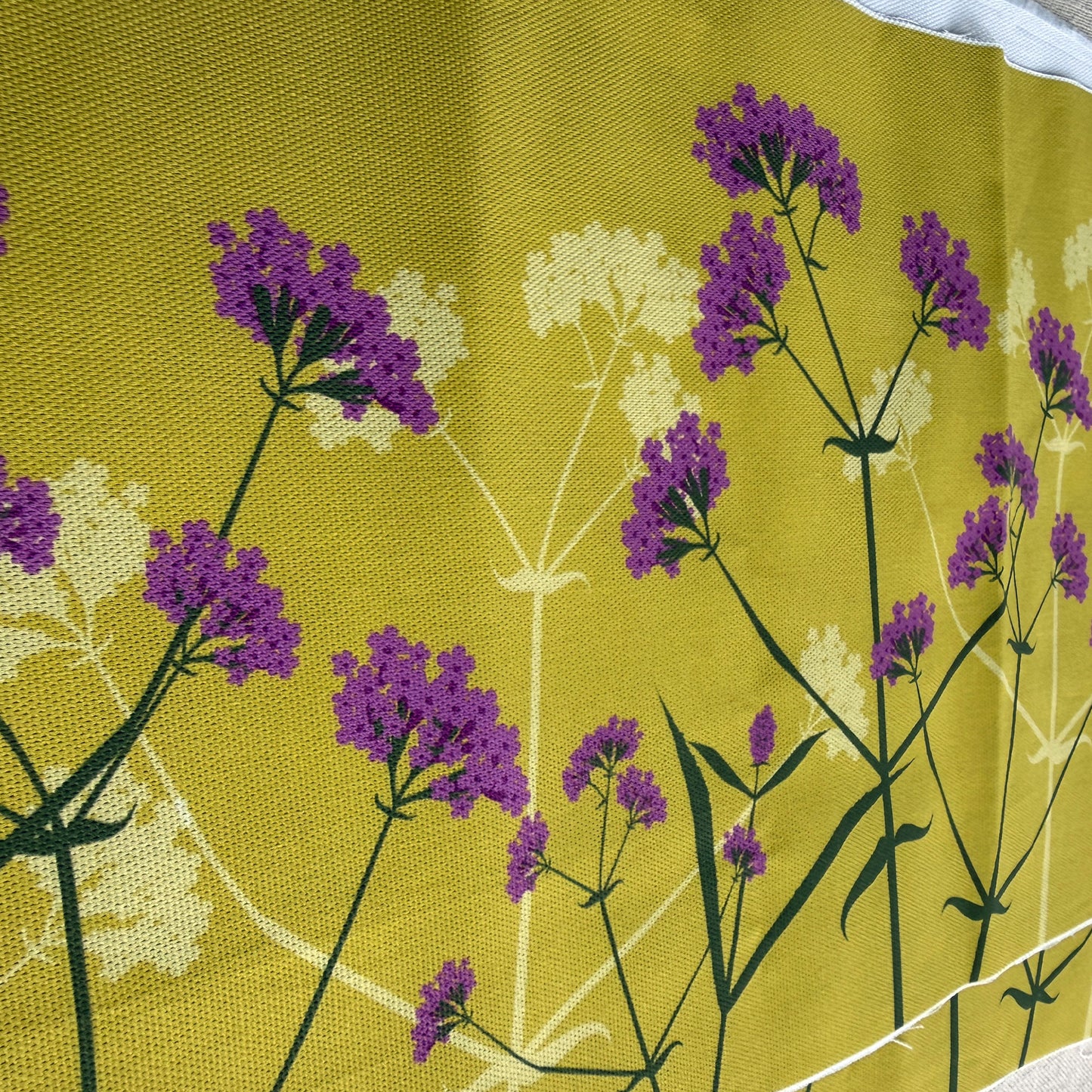 Verbena bonariensis Mustard Fabric panel