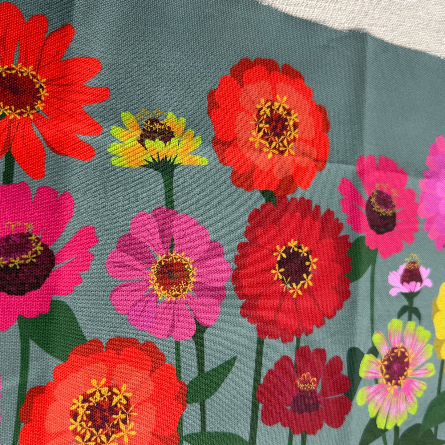 Zinnia Grey Fabric panel