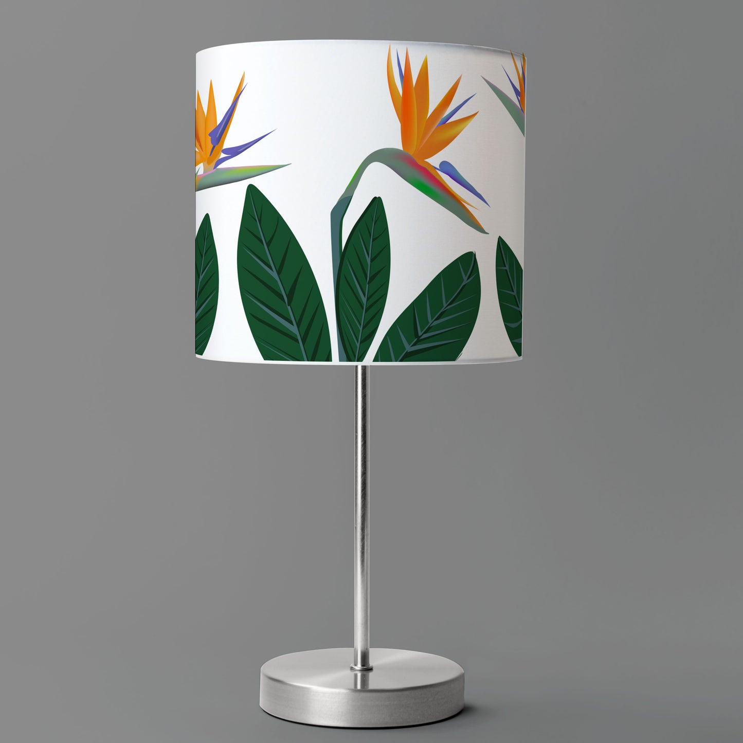 Bird of Paradise Flower White Lampshade
