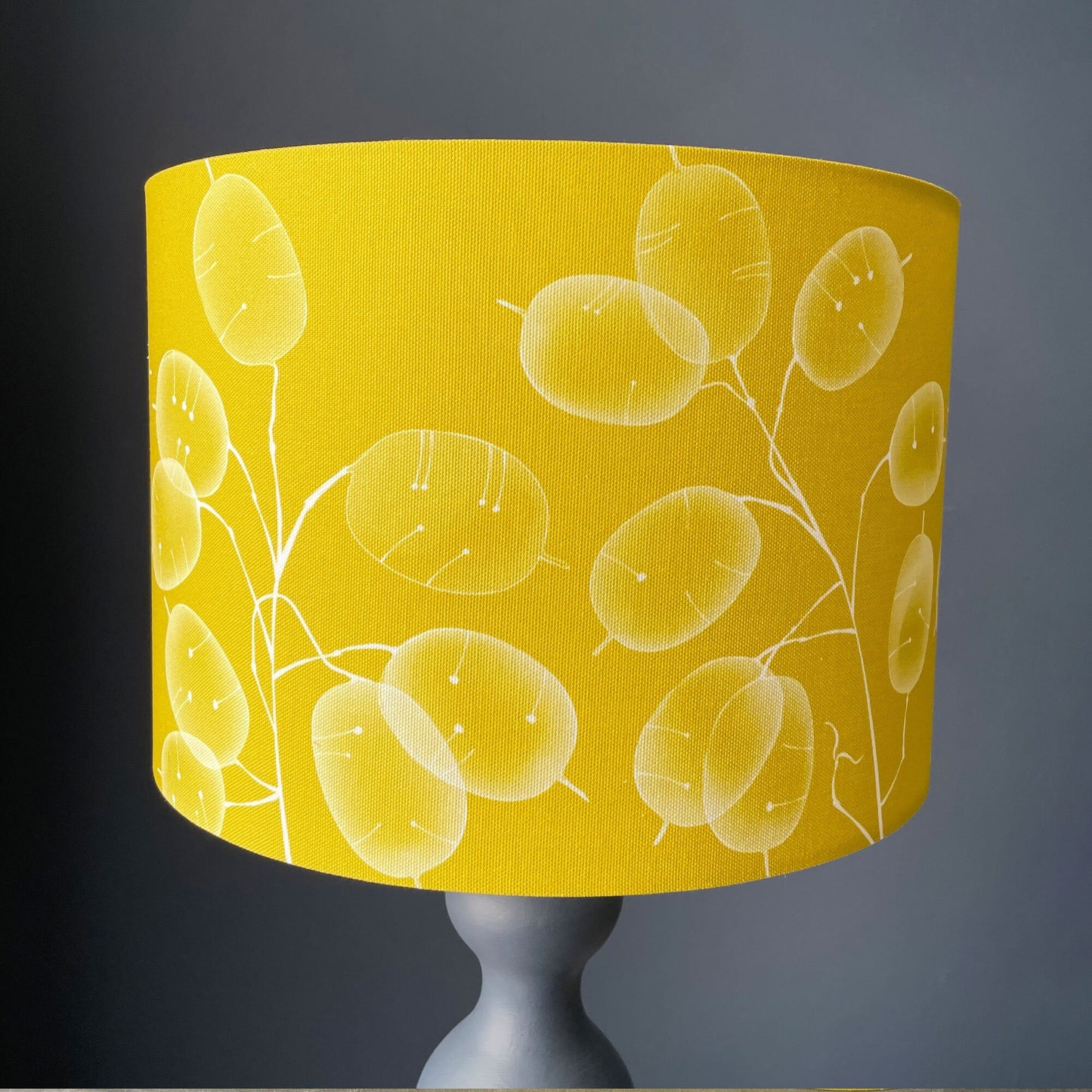 Honesty Seedhead Lampshade - Mustard colourway