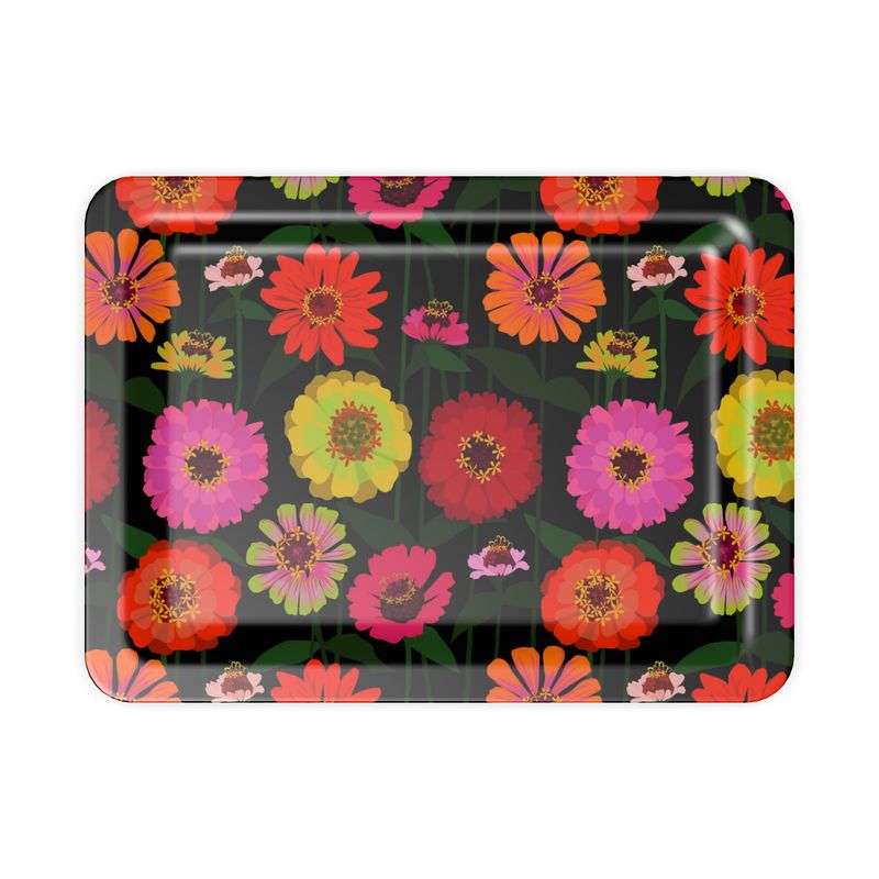 Zinnias Tray