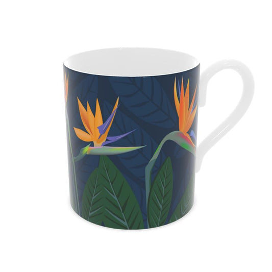 Bird of Paradise Flower Fine Bone China Mug