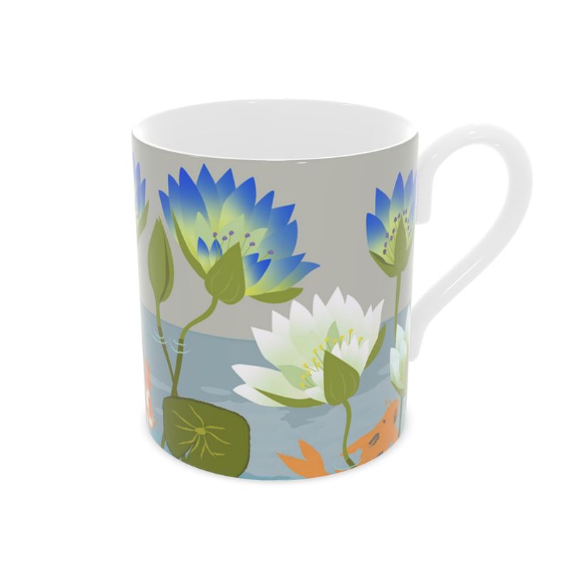 Waterlilies and Koi Fine Bone China Mug