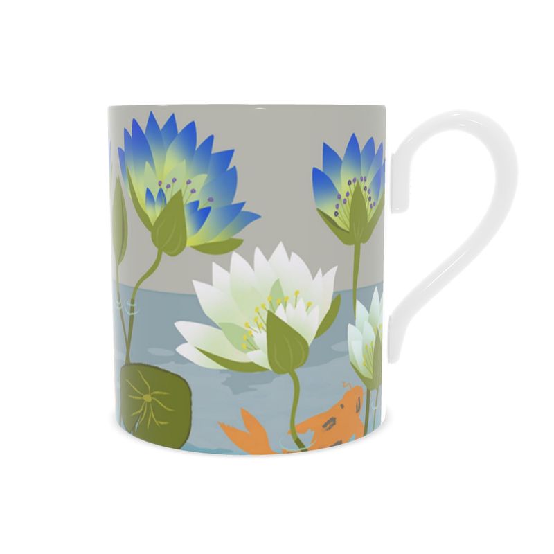 Waterlilies and Koi Fine Bone China Mug