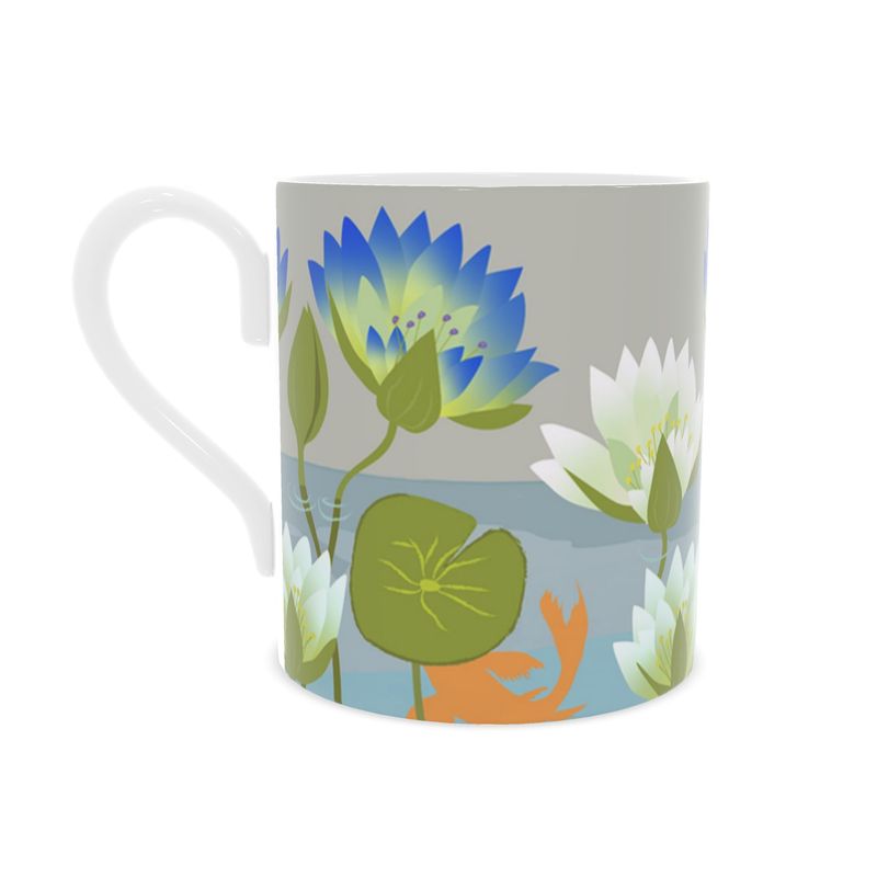 Waterlilies and Koi Fine Bone China Mug