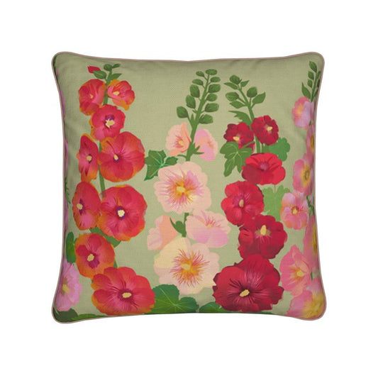 Hollyhocks Cushion