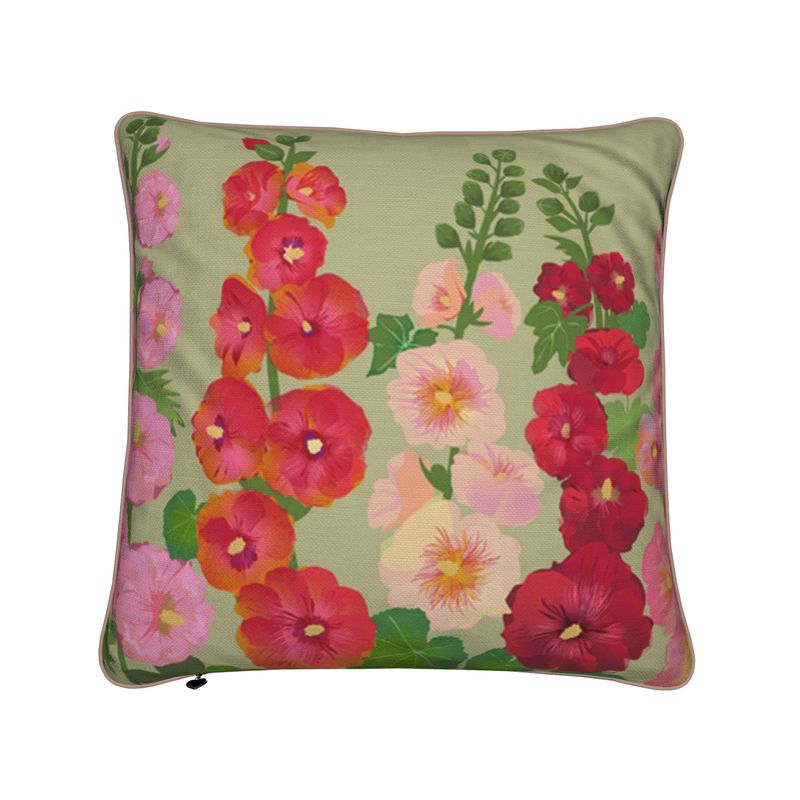 Hollyhocks Cushion