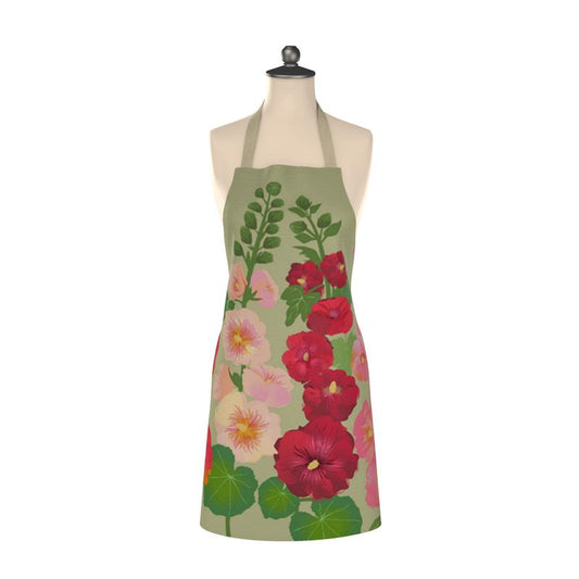 Hollyhocks Apron