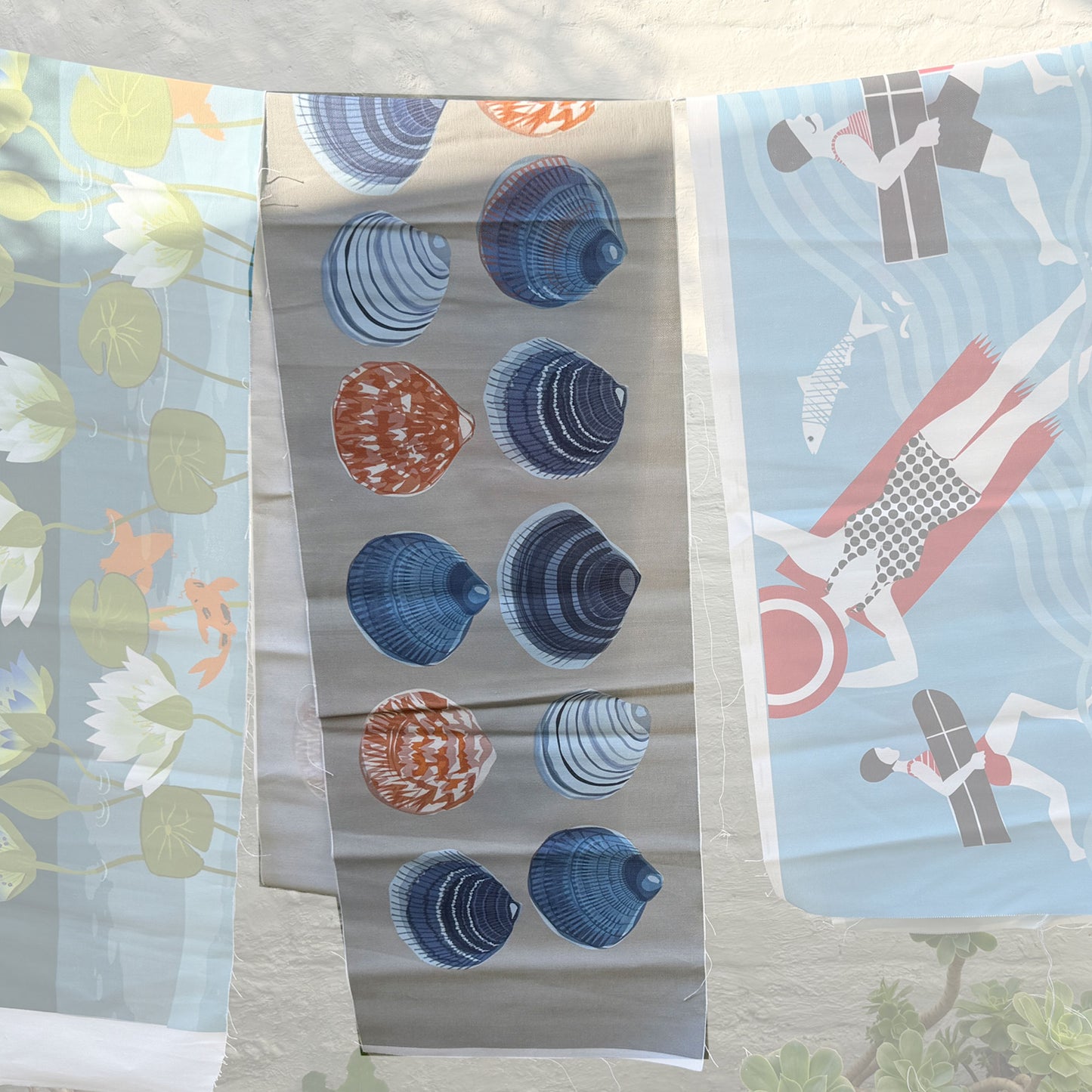 Shells Sand Fabric panel