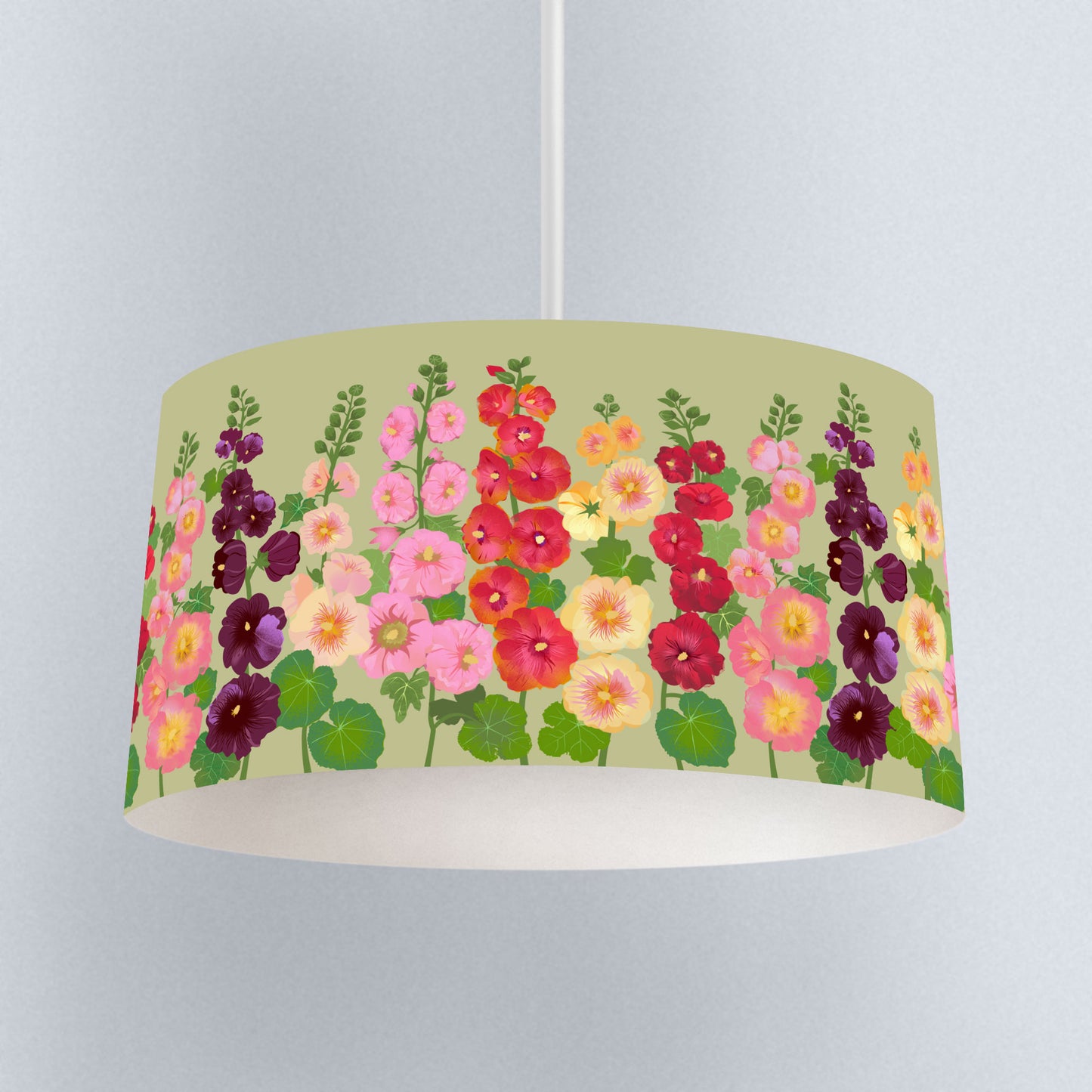 Hollyhocks Lampshade