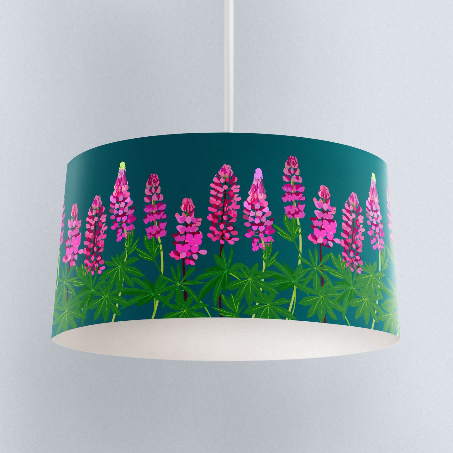 Lupin Teal Lampshade