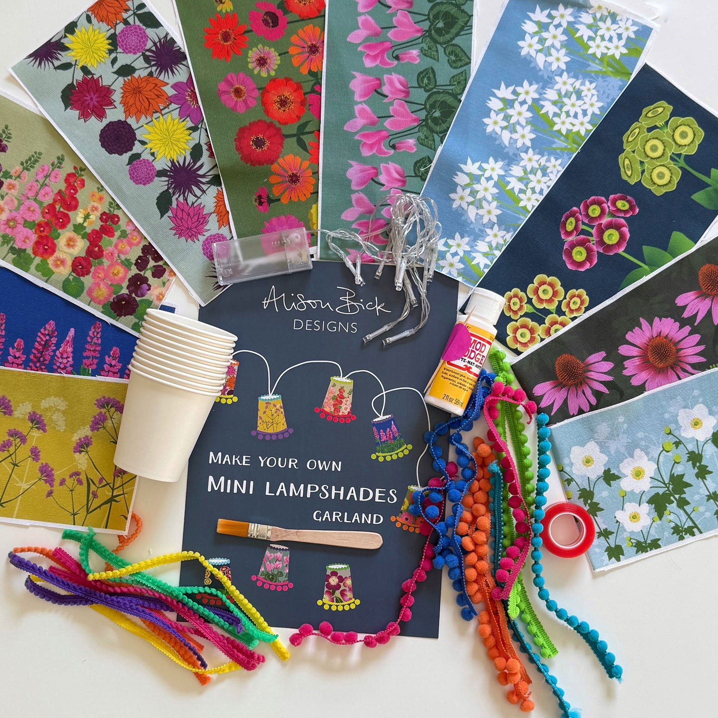 Make your Own Mini Lampshades Garland Kit - Pre Order