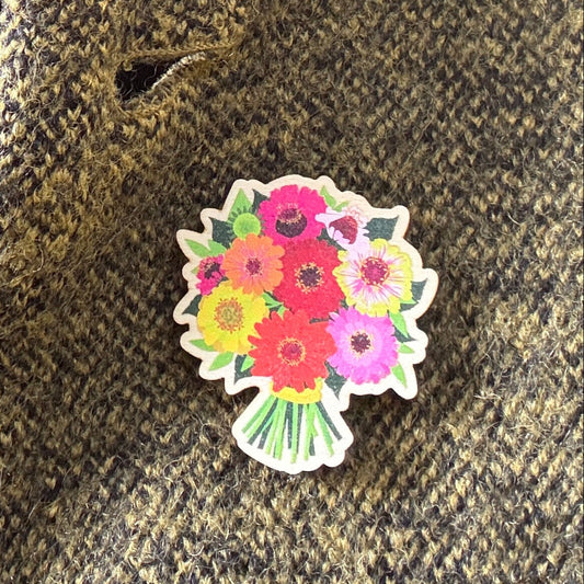 Zinnia Pin Brooch