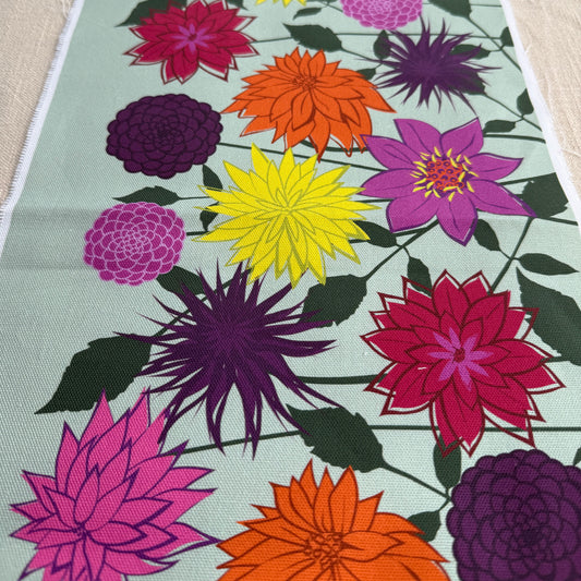 Dahlias Fabric panel