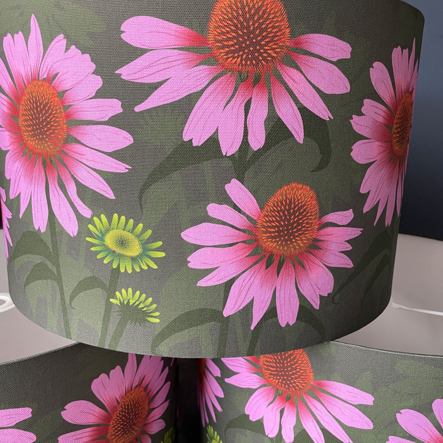 Echinacea Cone Flower floral lampshade