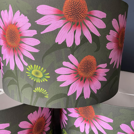 Echinacea Cone Flower floral lampshade