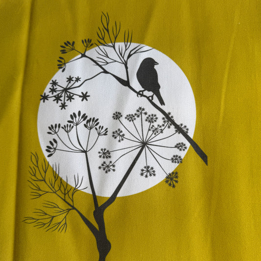 Fennel and Sparrow Mustard Fabric panel