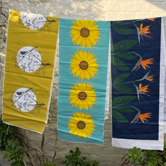 Fennel and Sparrow Mustard Fabric panel