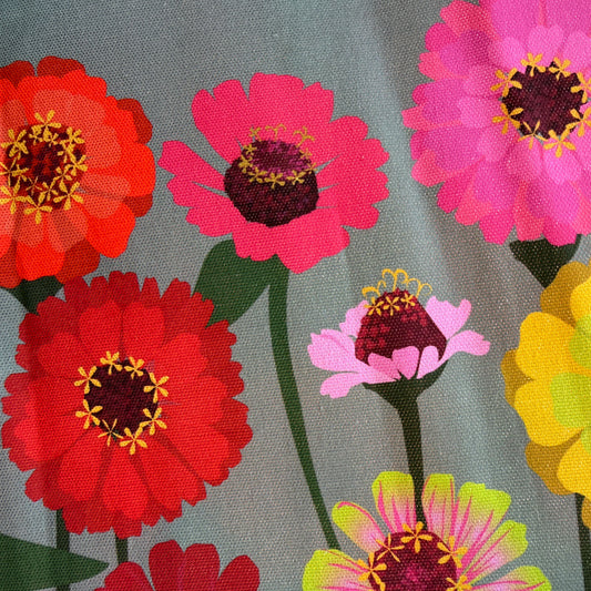 Zinnia Grey fabric panel