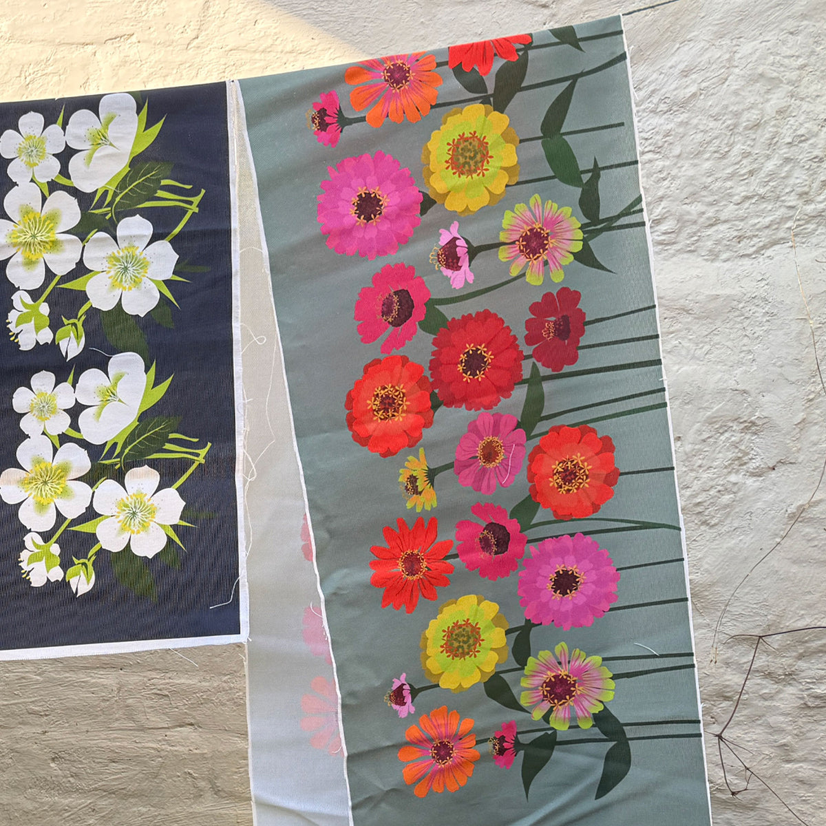 Zinnia Grey fabric panel