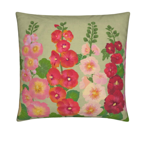 Hollyhocks Cushion Cover