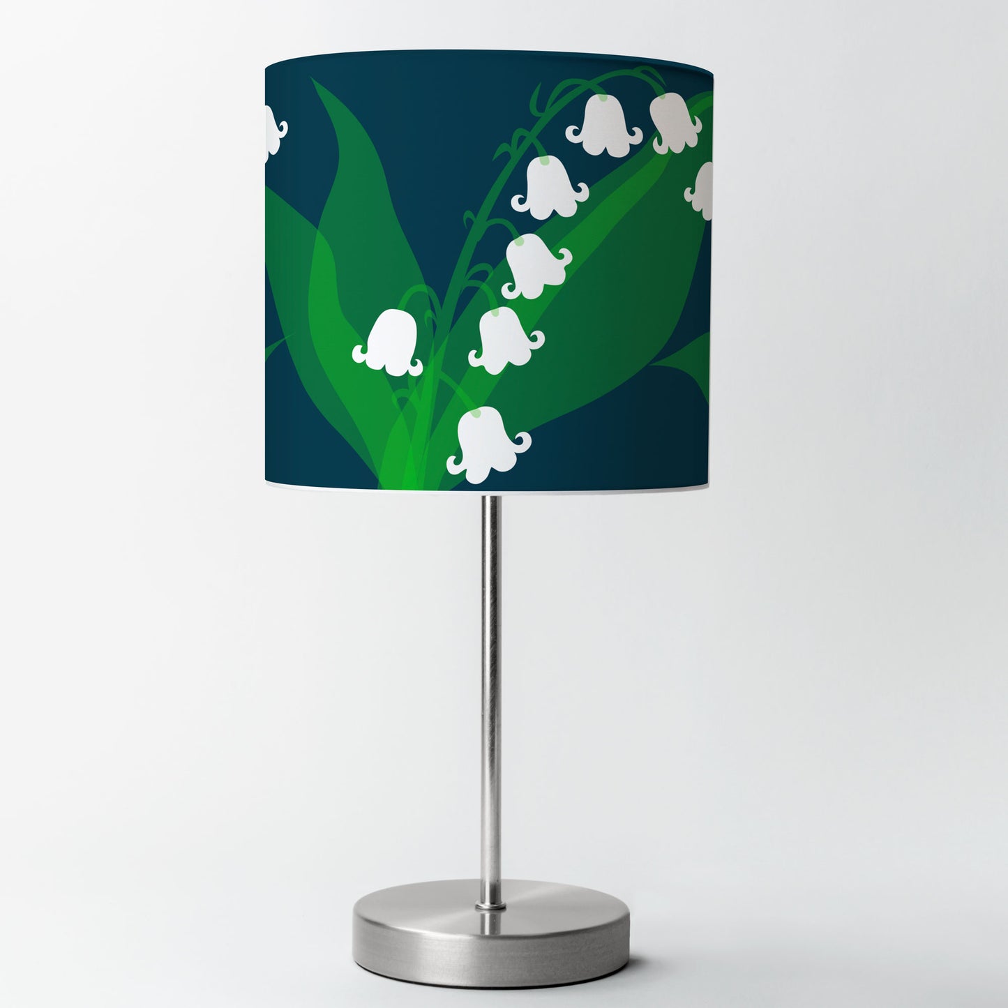 Lily of the Valley Navy Blue Lampshade