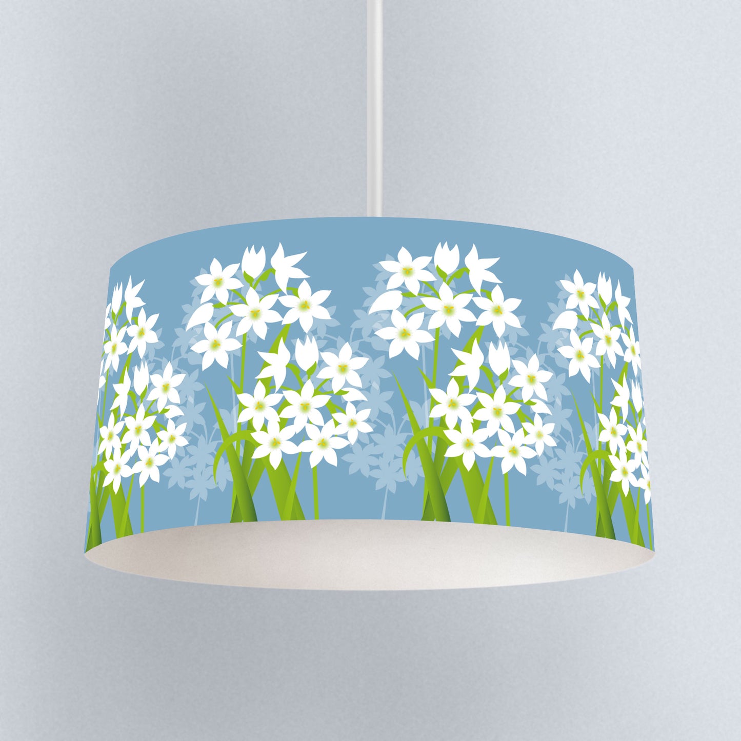 Paperwhite Narcissus floral lampshade