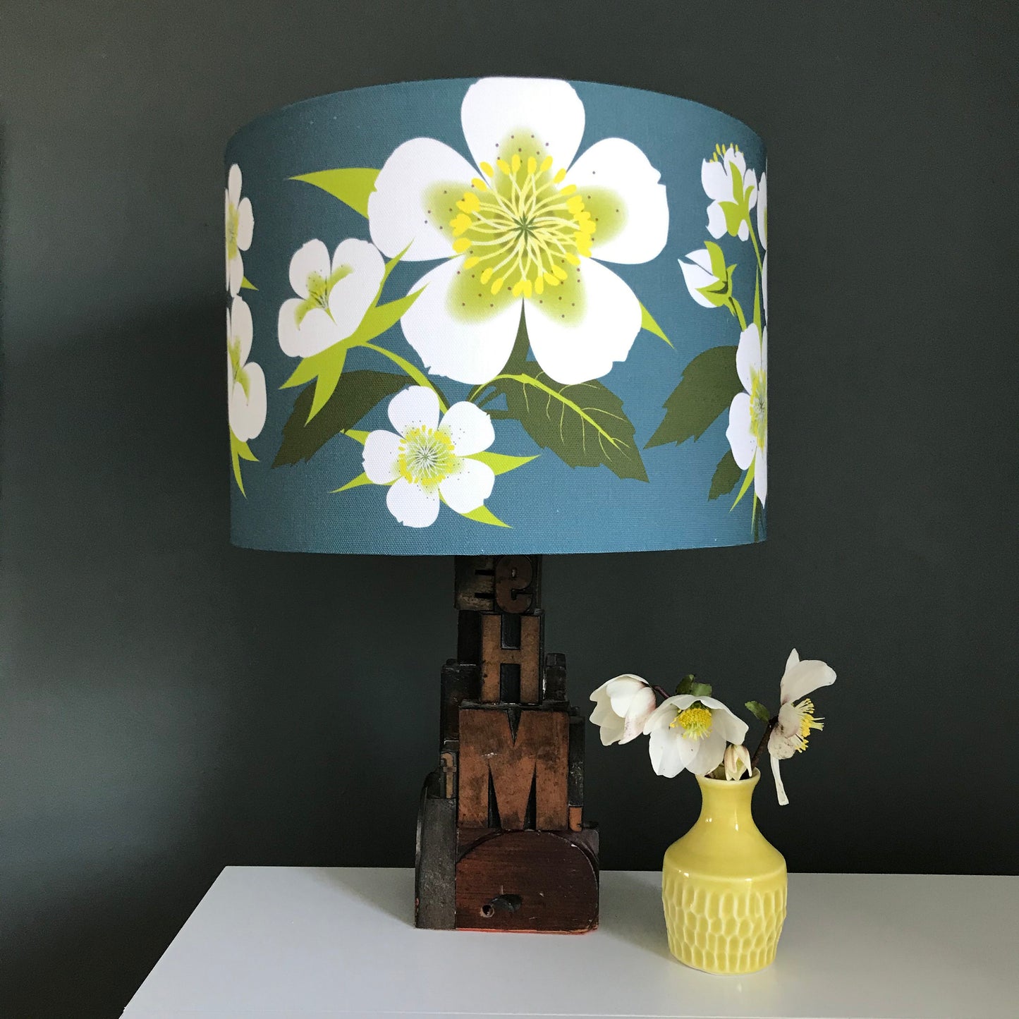 Grey Hellebore lampshade