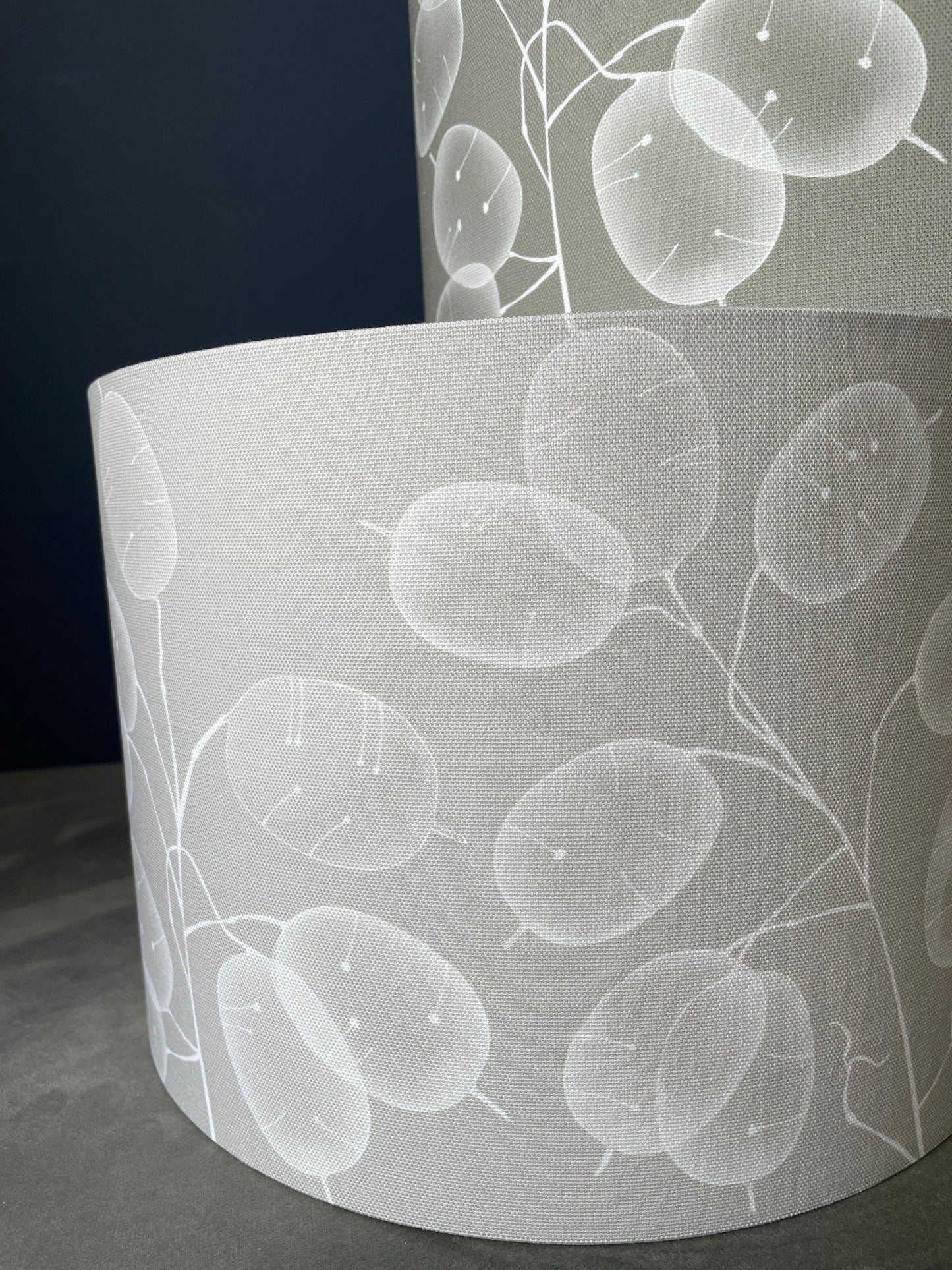 Honesty Seedhead Lampshade - chalk colourway